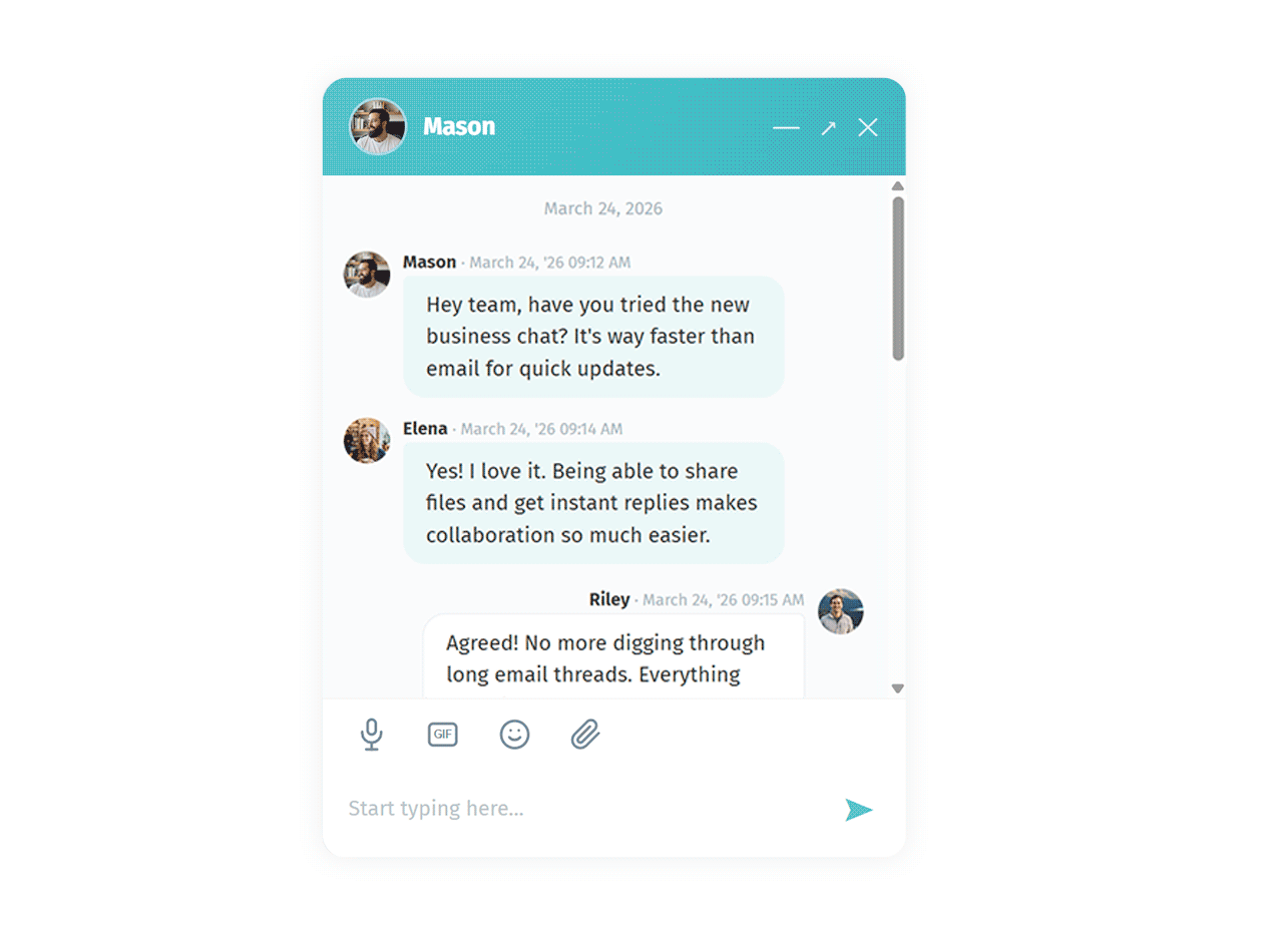 BOSS business team chat