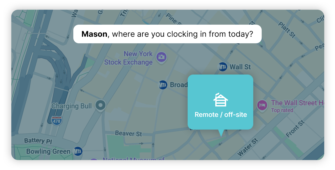 Aqtos time tracking remote check-in