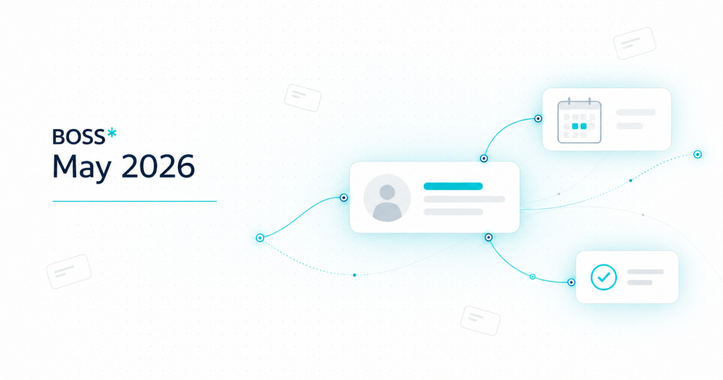 Aqtos BOSS May 2026 update with connected employee profiles, leave calendars and HR approvals