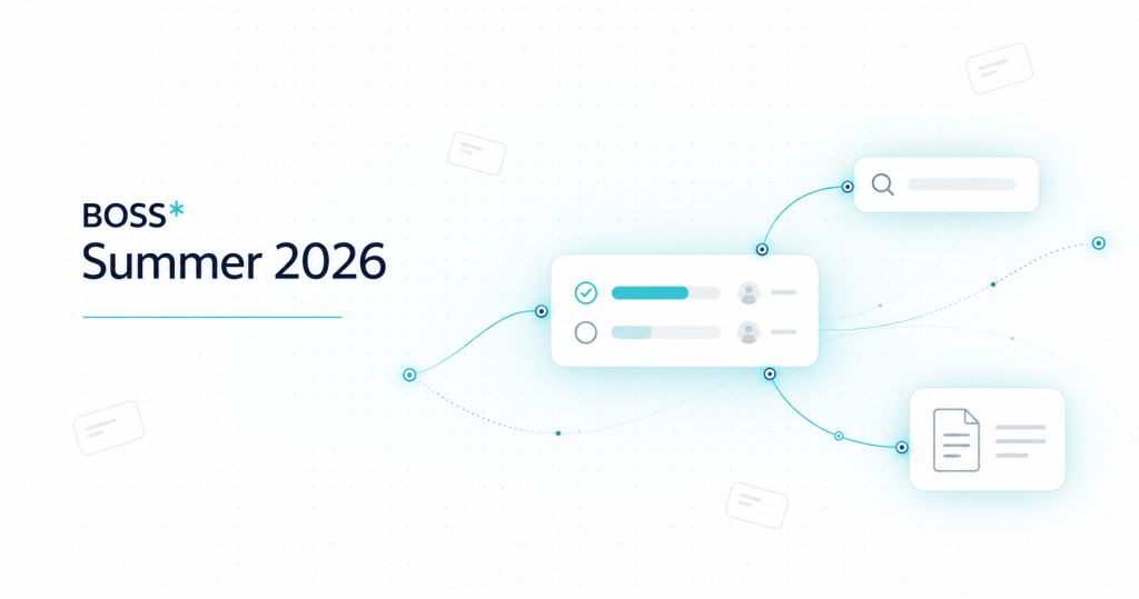 Aqtos BOSS summer 2026 update with connected team polls, search and client documents