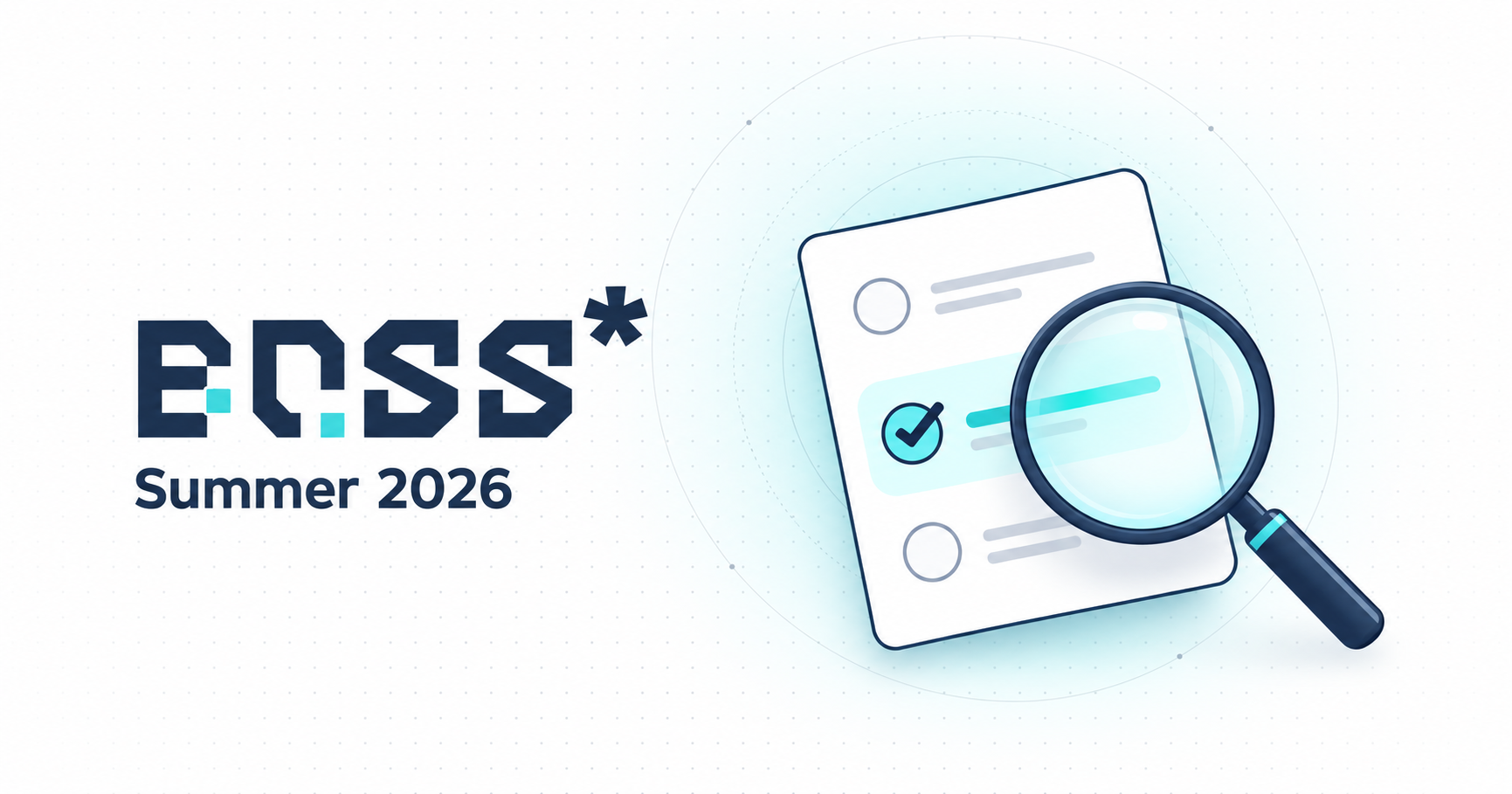 Aqtos BOSS Summer 2026 product update with the BOSS logo, team poll and search magnifier